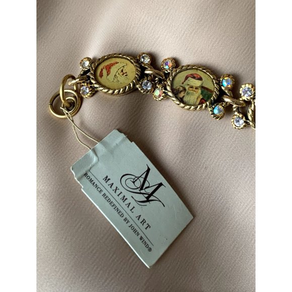 SOLD NWT Maximal Art Santa Claus Christmas Painting Bracelet - Picture 3 of 6